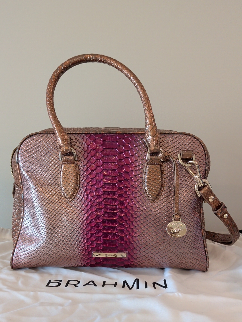 Brahmin Pomegranate Harkness Pre-loved